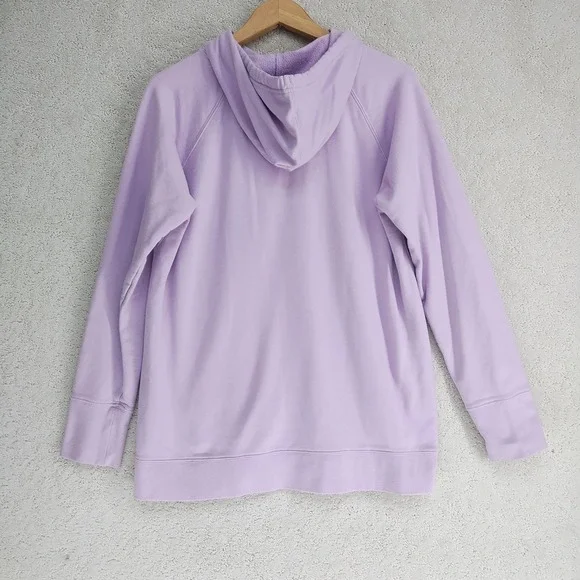 Champion Hoodie L Lavender Embroidered Script Pullover 60% Cotton 40% Polyester - Picture 2 of 6